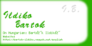 ildiko bartok business card